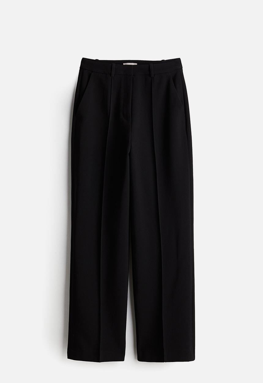 H&M - Crease-front trousers - black