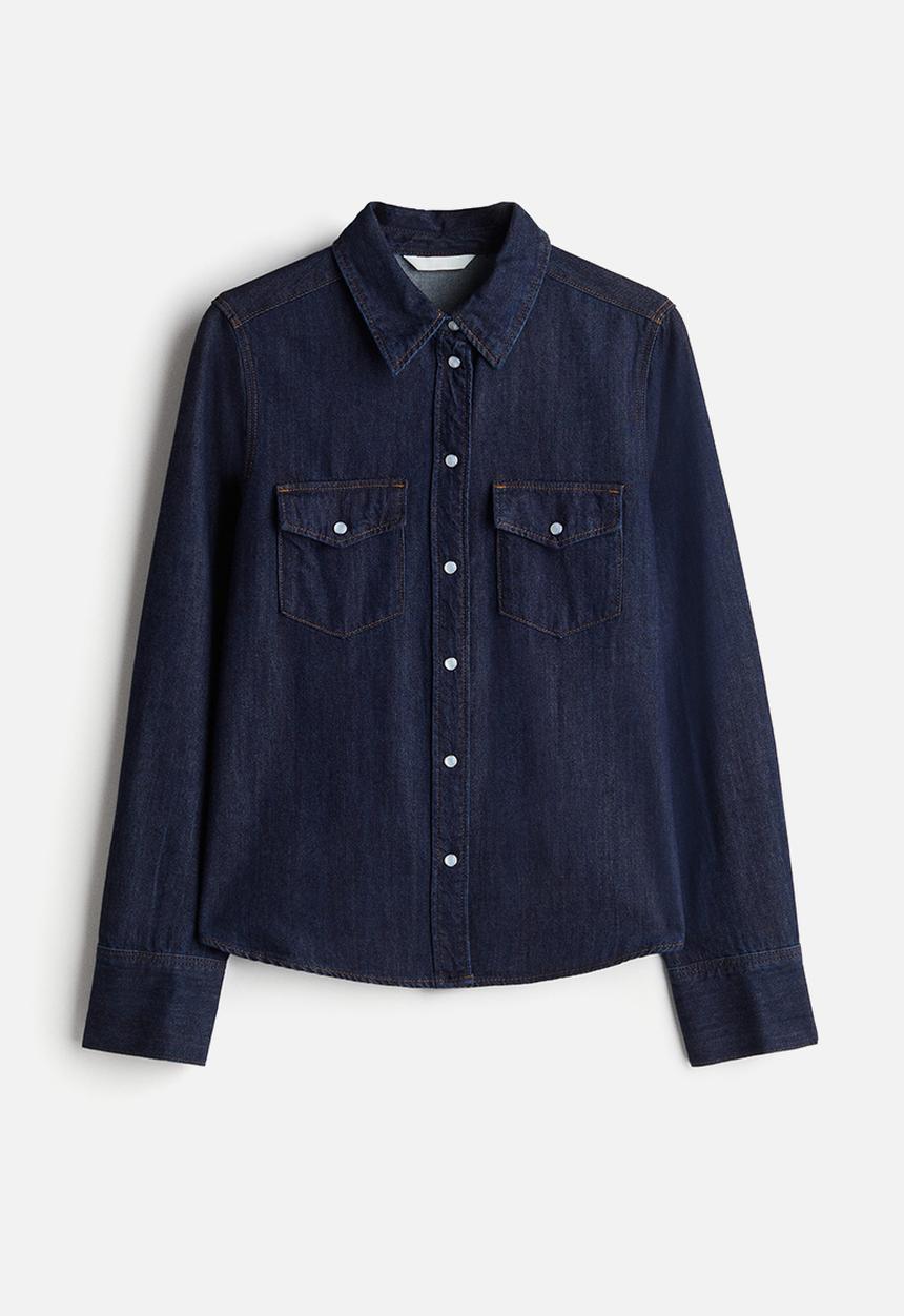 H&M - Denim shirt - dark denim blue