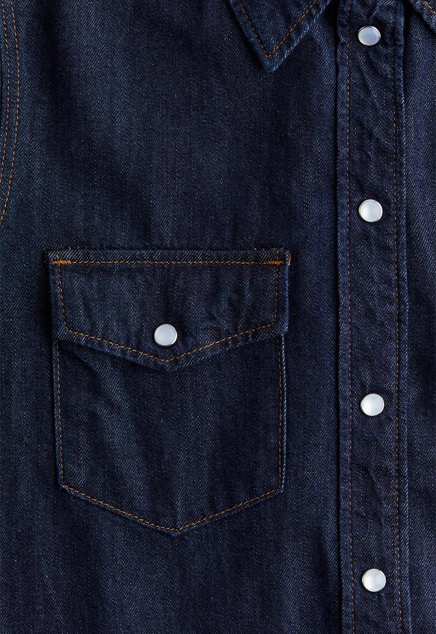 H&M - Denim shirt - dark denim blue