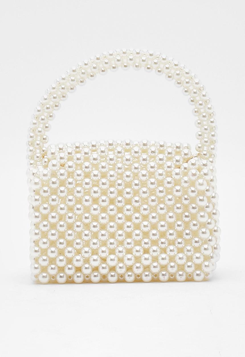boohoo - Premium Pearl Mini Grab Bag - white