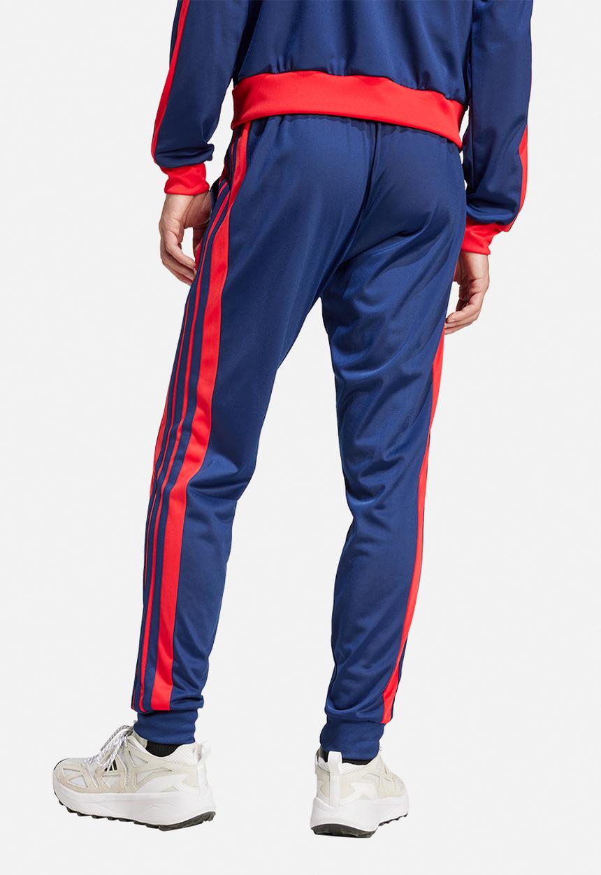adidas Performance - 3-Stripes Tricot Regular Fit Colourblock Track Pants- Blue