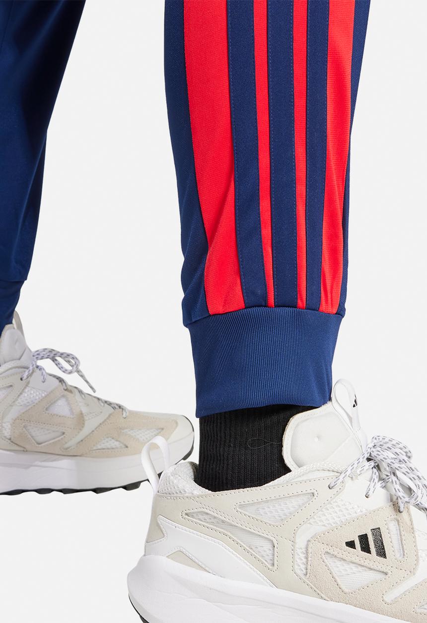 adidas Performance - 3-Stripes Tricot Regular Fit Colourblock Track Pants- Blue