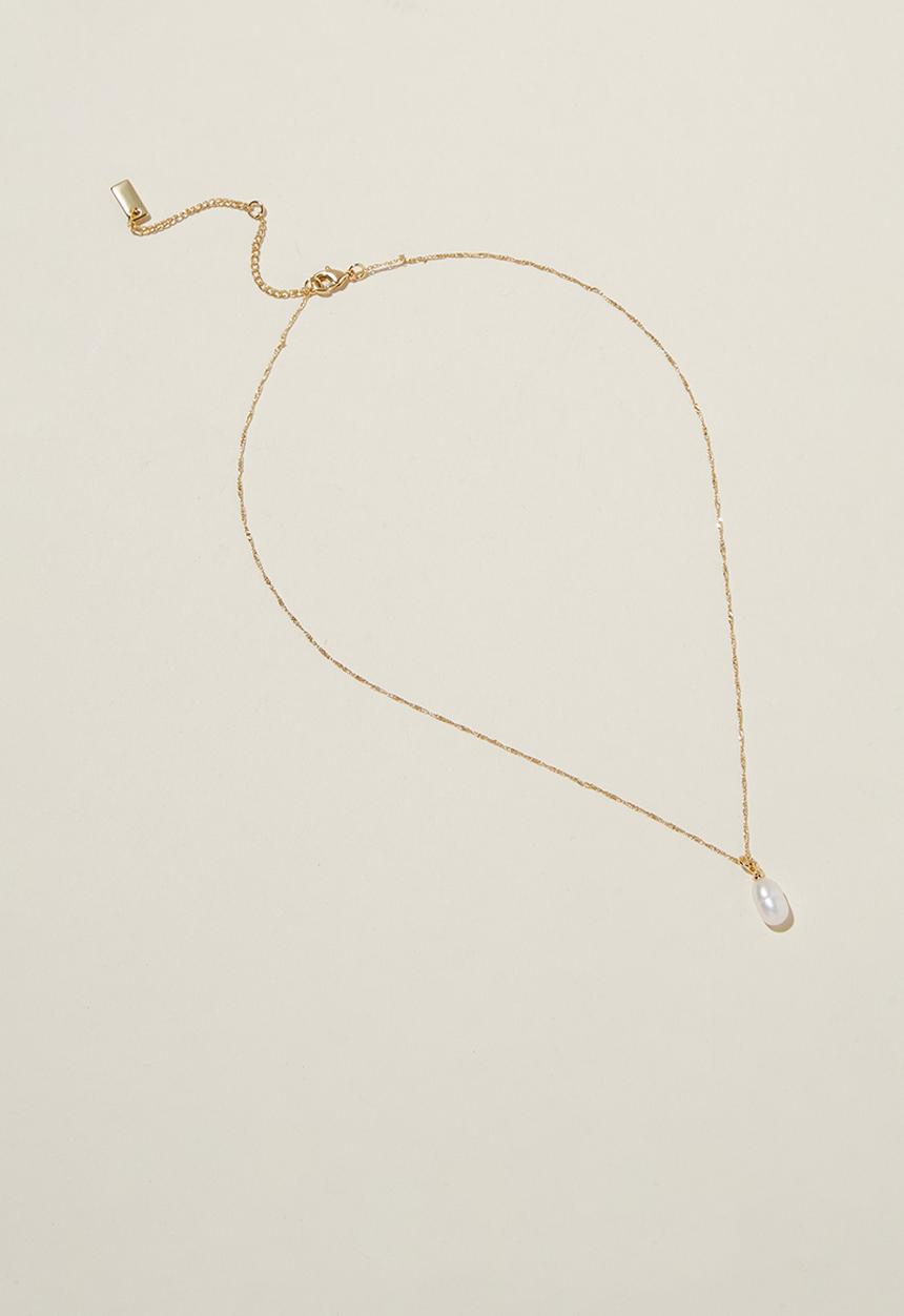 Rubi - Pendant necklace - gold plated pearl drop