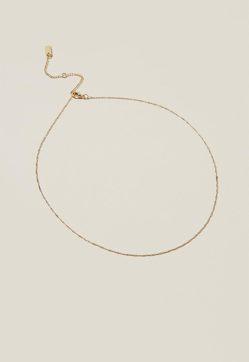 Rubi - Fine chain necklace - gold plated fine twist chain