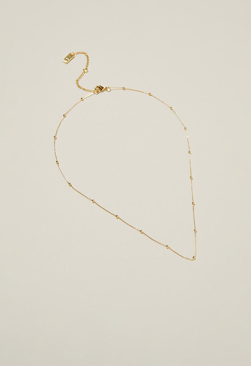 Rubi - Fine chain necklace - gold plated fine satellite
