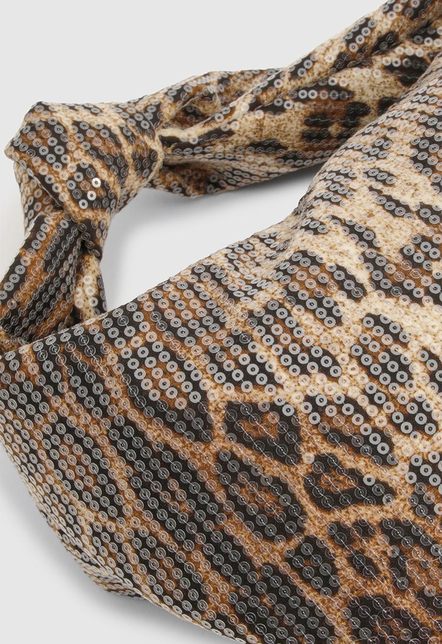 boohoo - Sequin Leopard Knot Detail Grab Bag - leopard