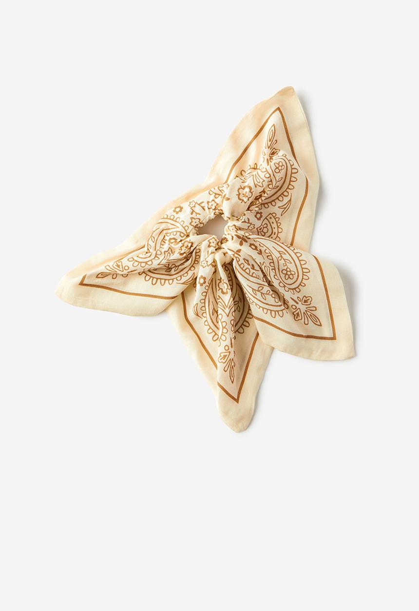 Rubi - Stella scrunchie - ecru western print