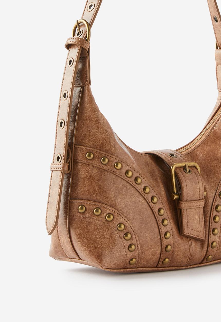 Rubi - Isla underarm bag - pecan/studs