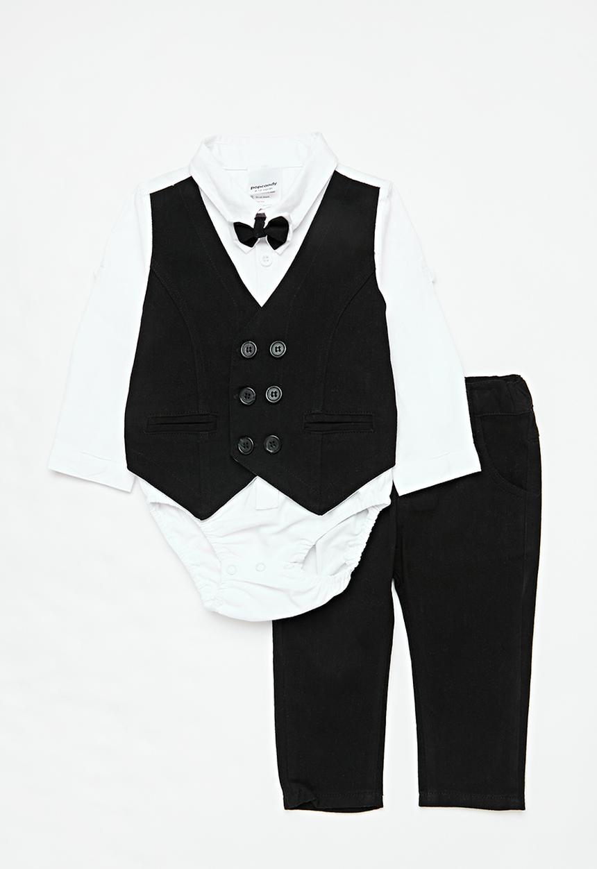 Pop Candy - 4 piece suit set-black & white