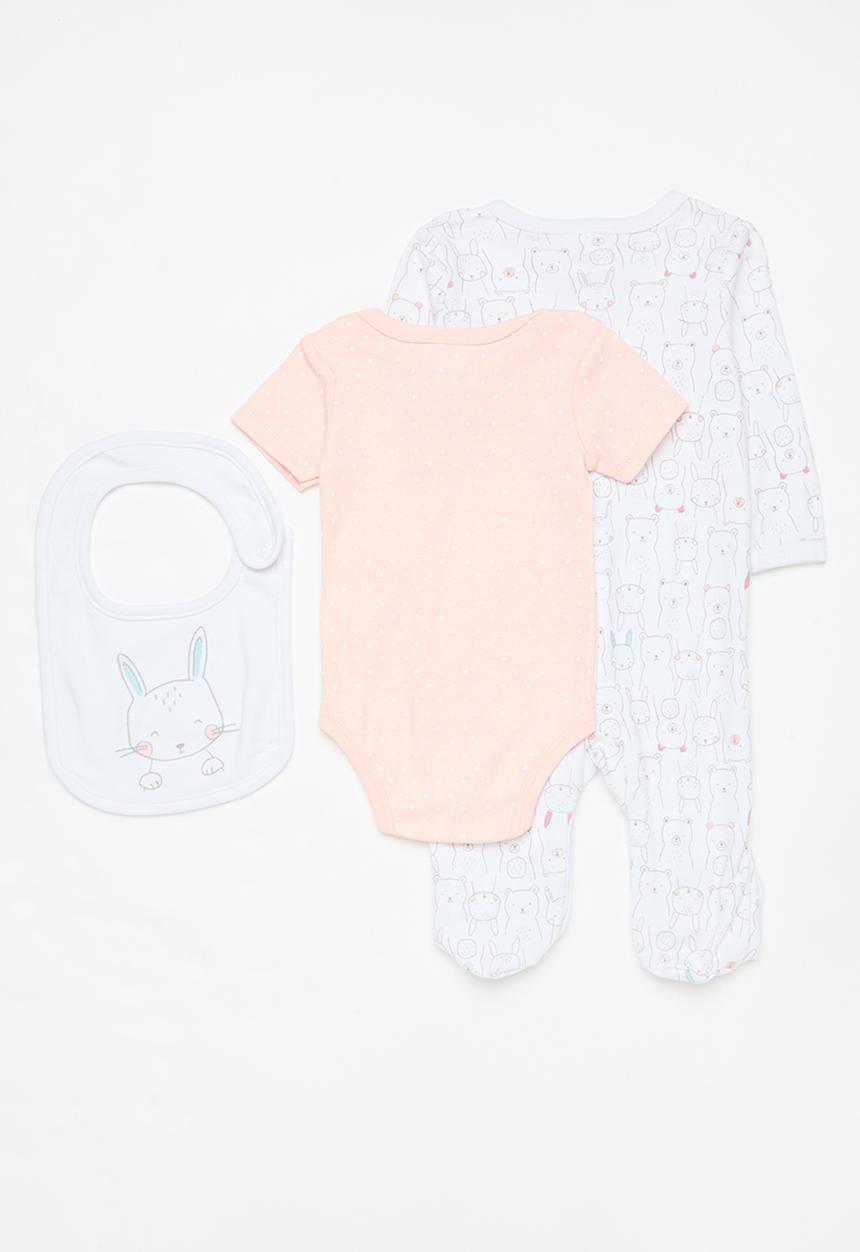 Pop Candy - 3 Piece set-pink & white