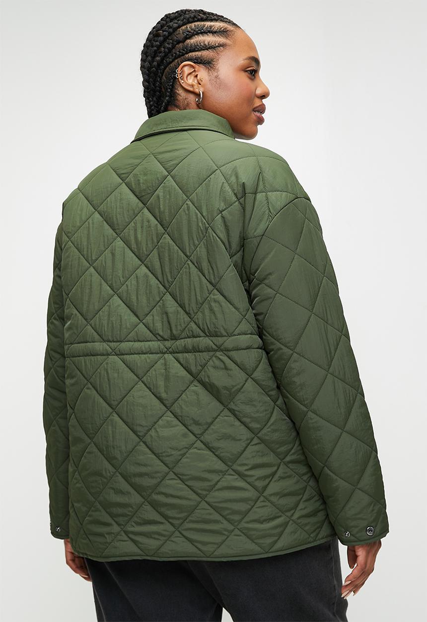 Cotton On - Plus Alpine Patch Pocket Jacket - Forest Green