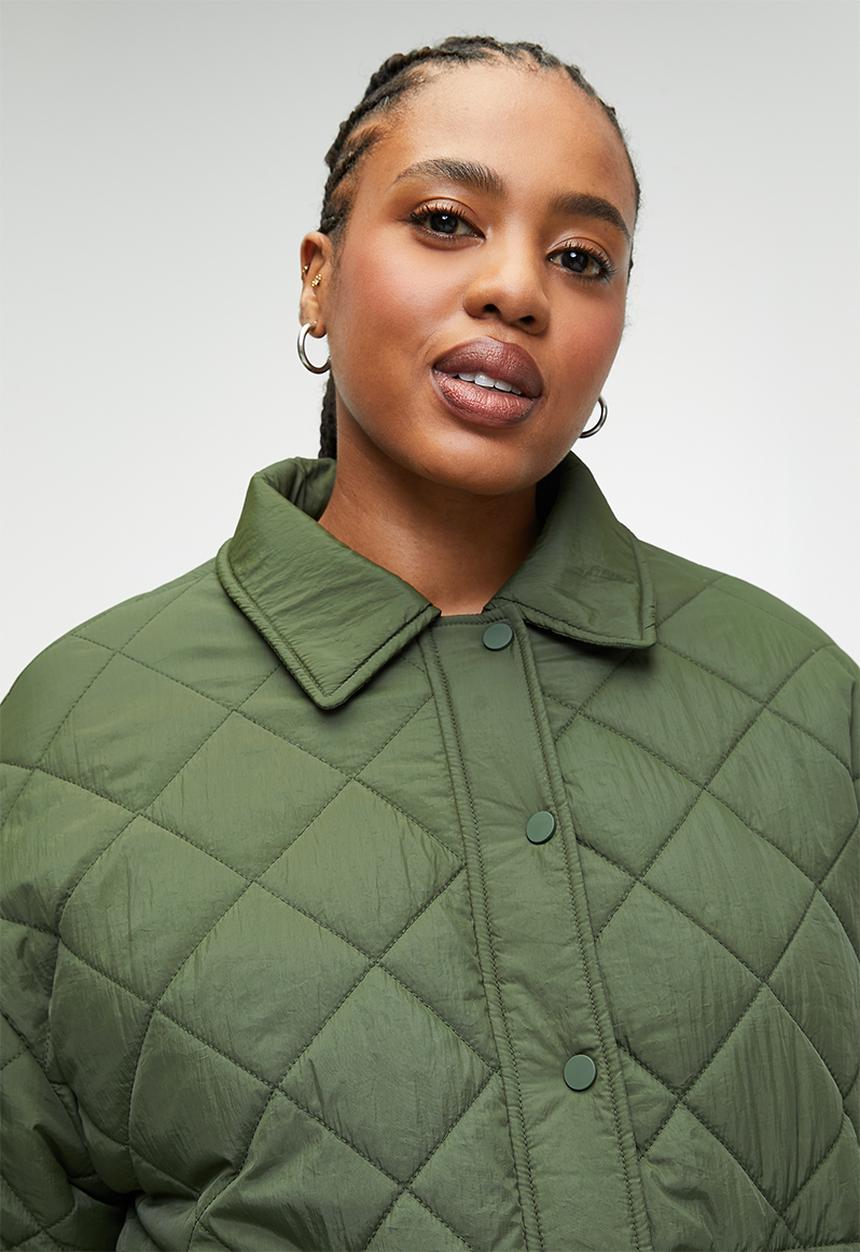 Cotton On - Plus Alpine Patch Pocket Jacket - Forest Green