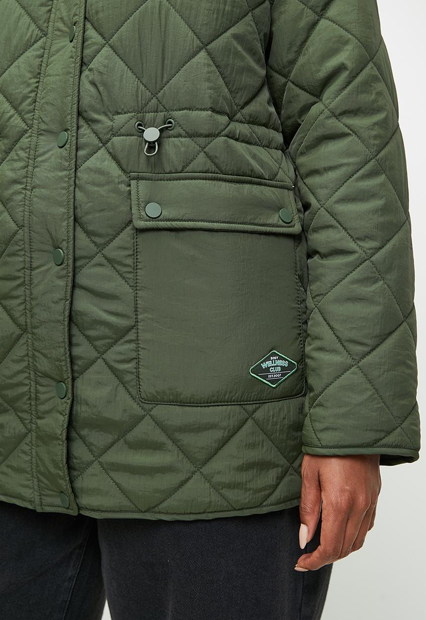 Cotton On - Plus Alpine Patch Pocket Jacket - Forest Green