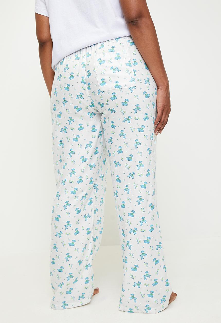 Cotton On - Plus Flannel Wide Leg Pant - Counting Sheep