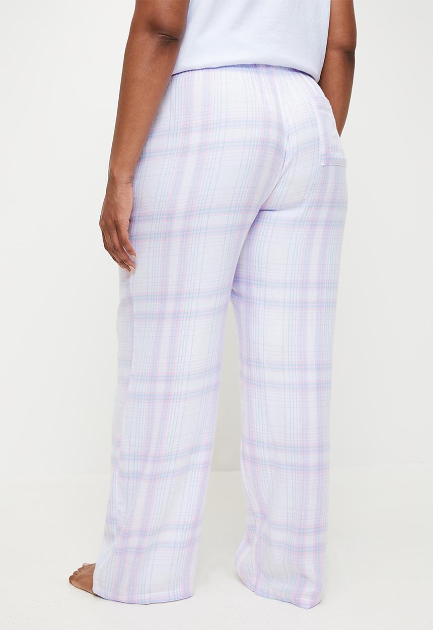 Cotton On - Plus Flannel Wide Leg Pant - Pippa Check