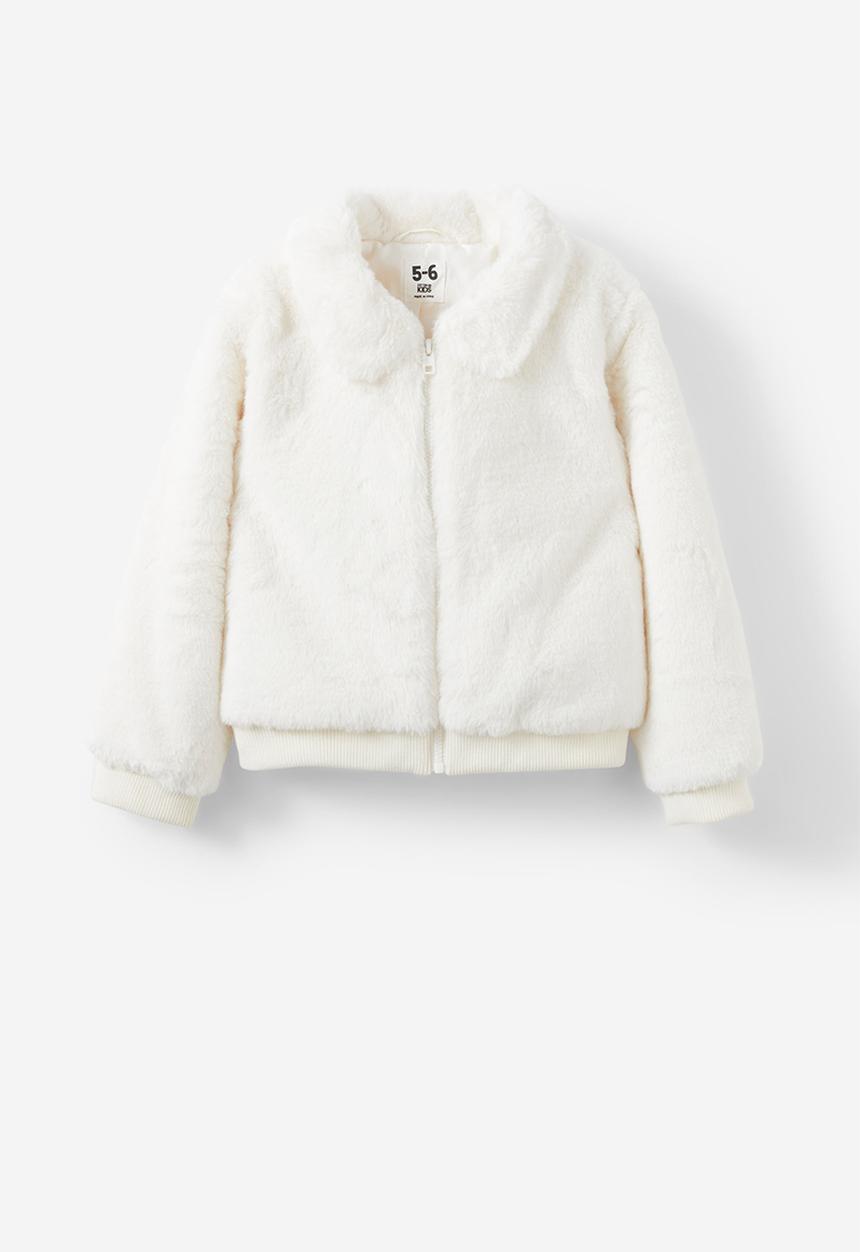 Cotton On - Nicole faux fur jacket - dark vanilla