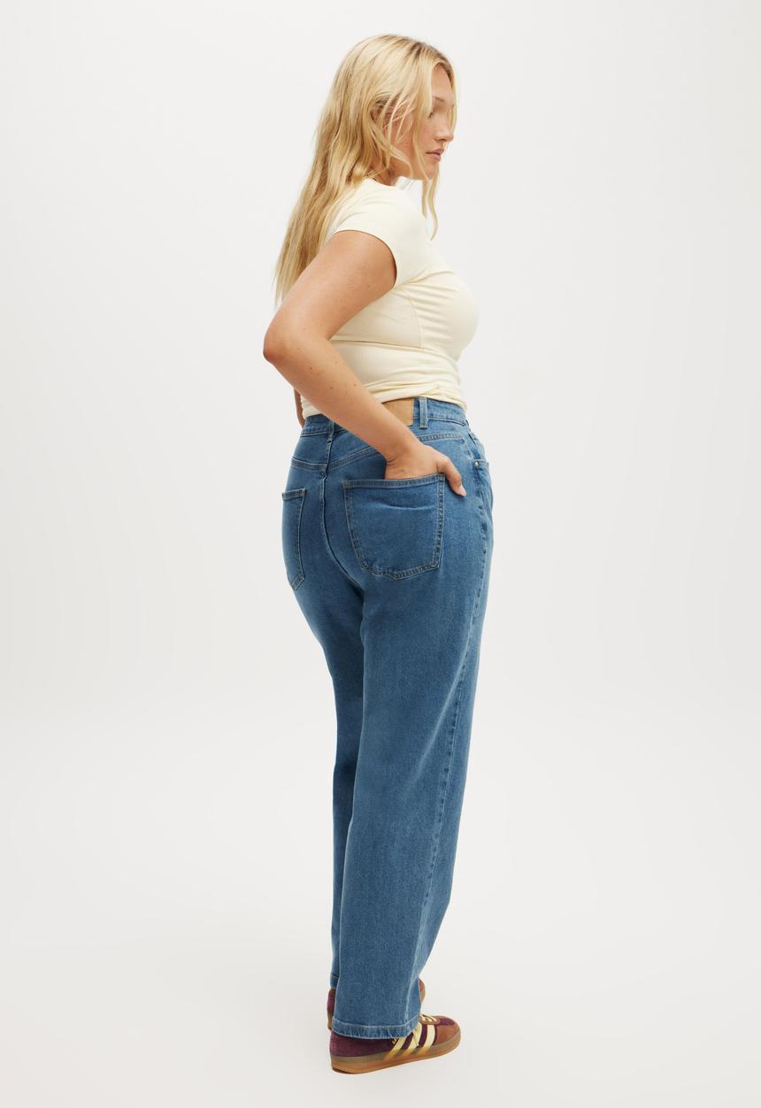 Cotton On - Curvy stretch straight jean - seaside blue