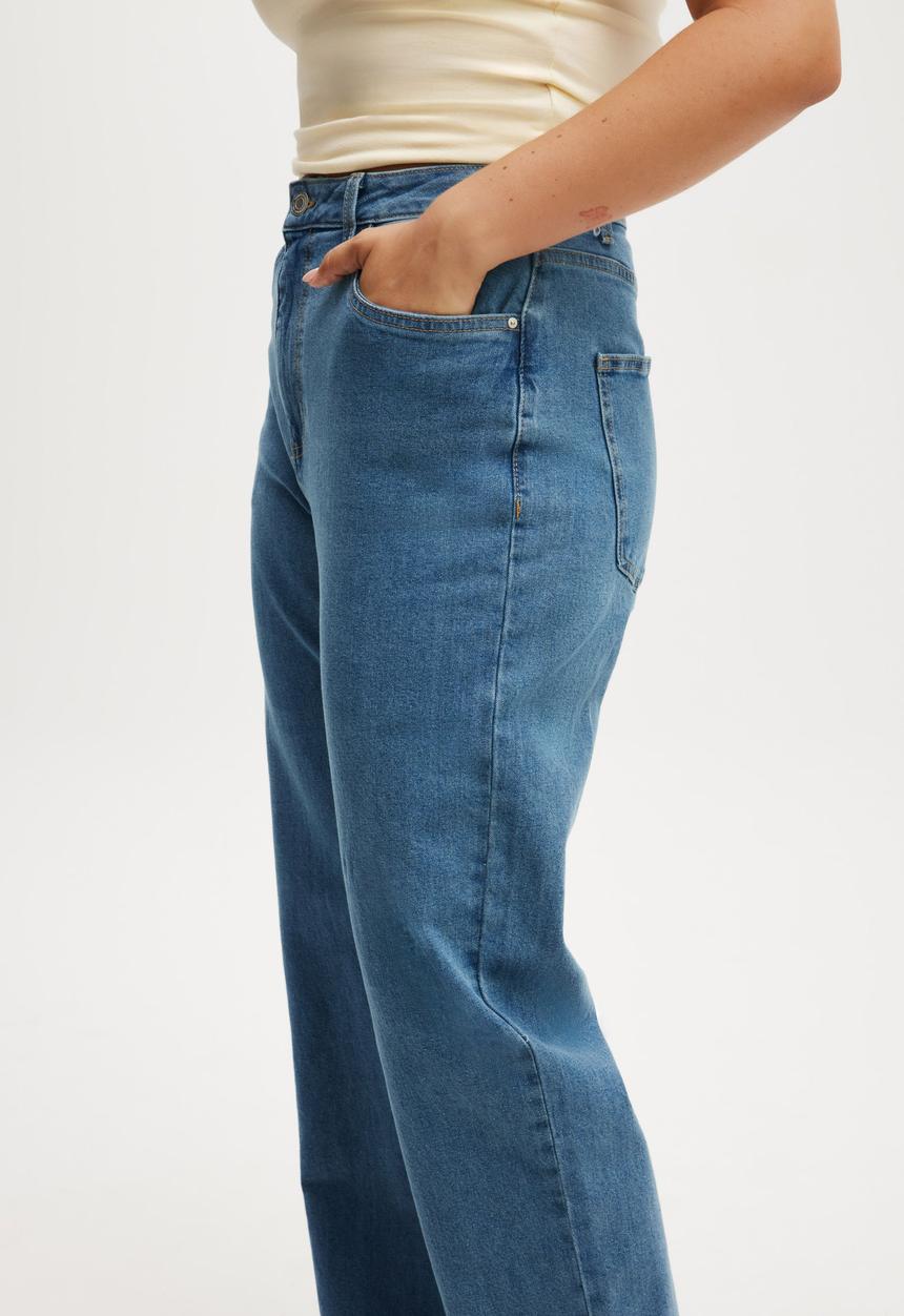 Cotton On - Curvy stretch straight jean - seaside blue