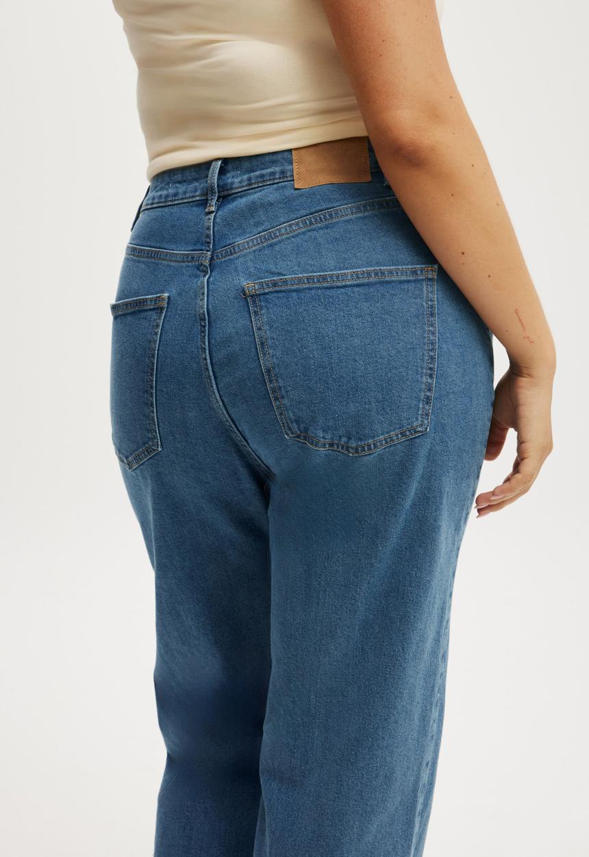Cotton On - Curvy stretch straight jean - seaside blue
