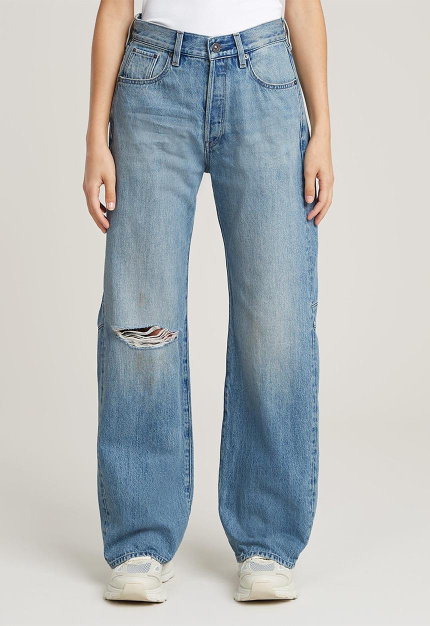 G-STAR - Bowey 3D Boyfriend Wmn - Vintage Ripped Mine Dust