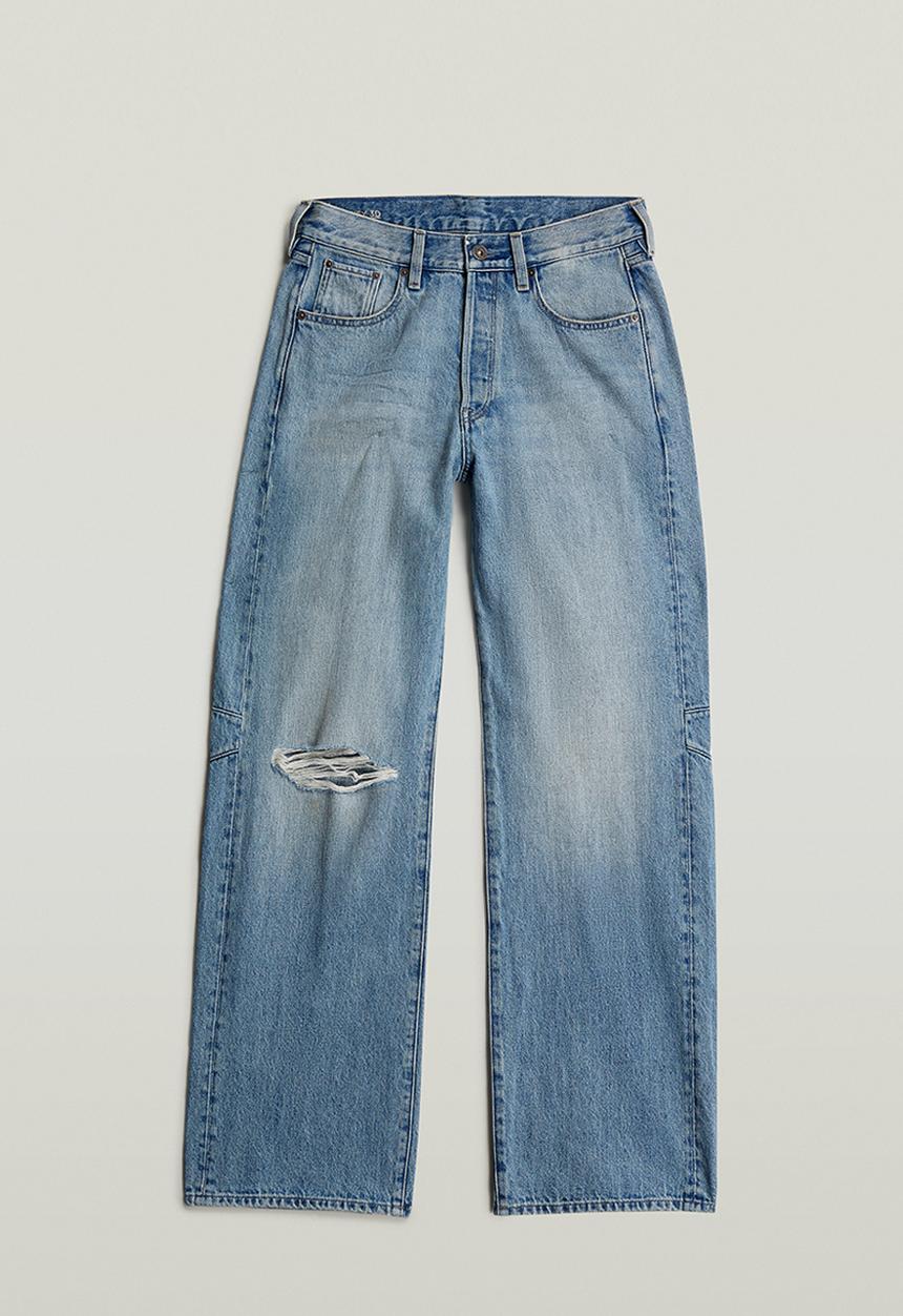 G-STAR - Bowey 3D Boyfriend Wmn - Vintage Ripped Mine Dust