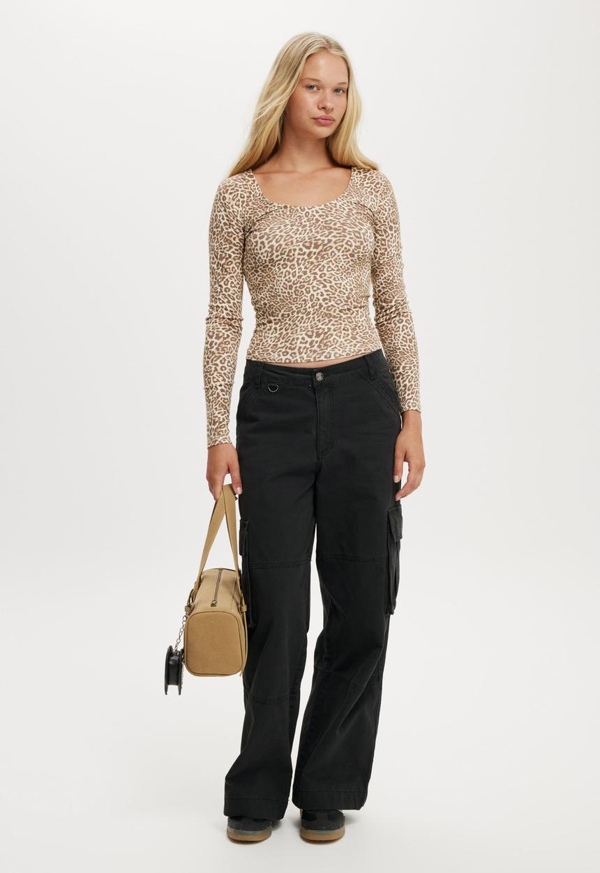 Cotton On - Sunday scoop long sleeve - kirsty leopard