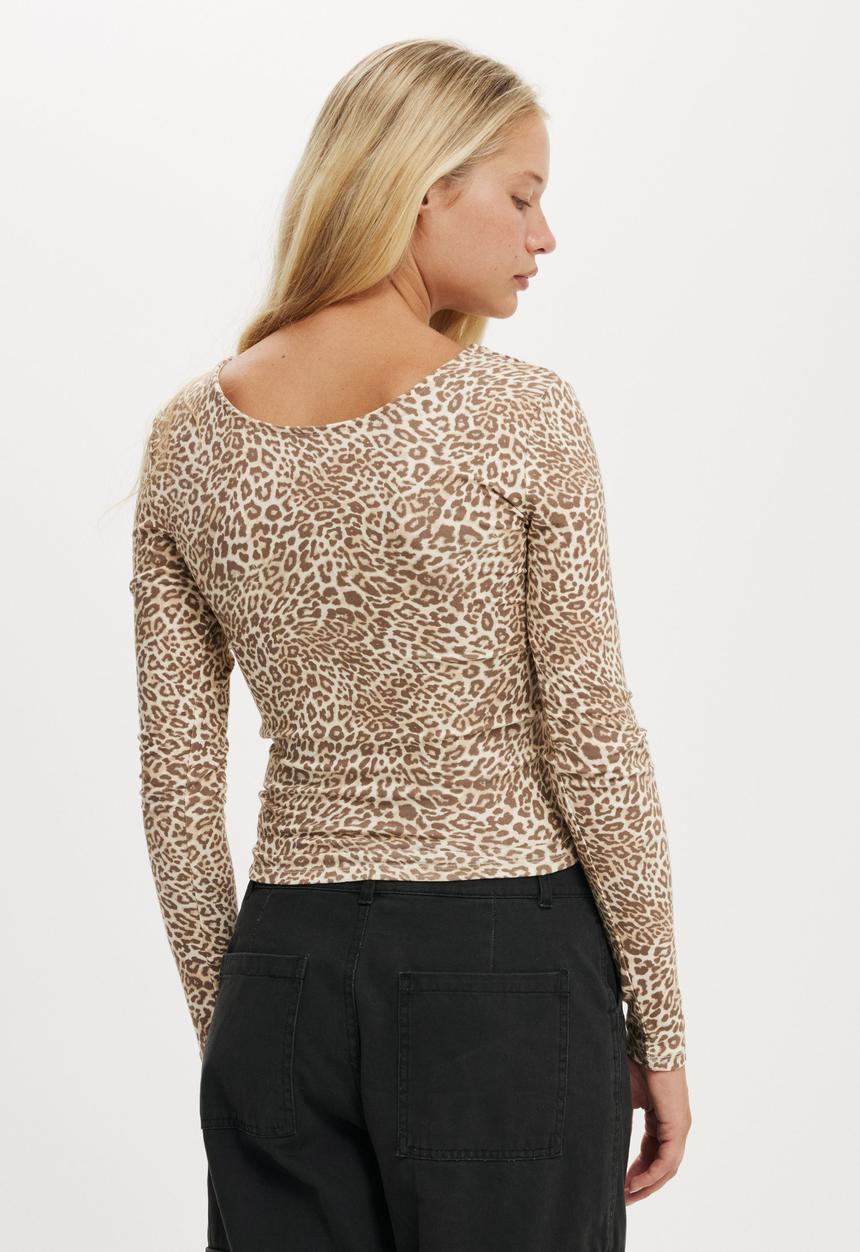 Cotton On - Sunday scoop long sleeve - kirsty leopard