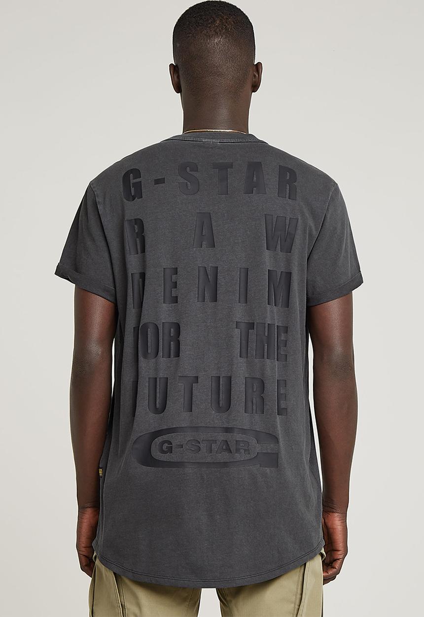 G-STAR - text back gr overdyed lash r t - black