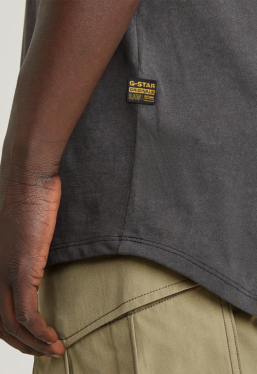 G-STAR - text back gr overdyed lash r t - black