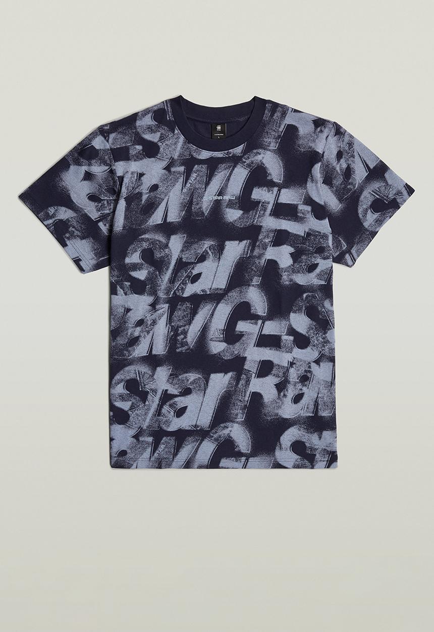 G-STAR - sprayed letters loose r t - blue