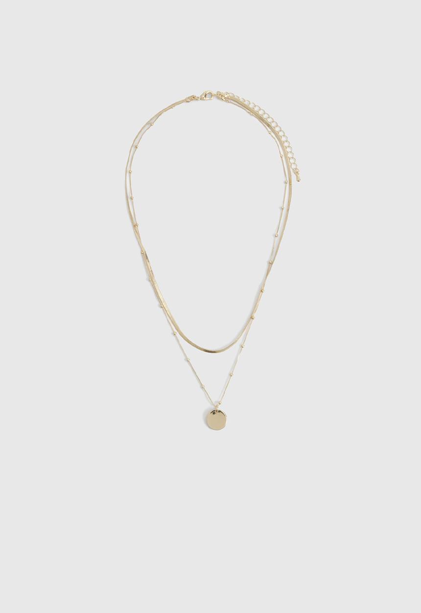 boohoo - Dainty Gold Layered Pendant Necklace - gold