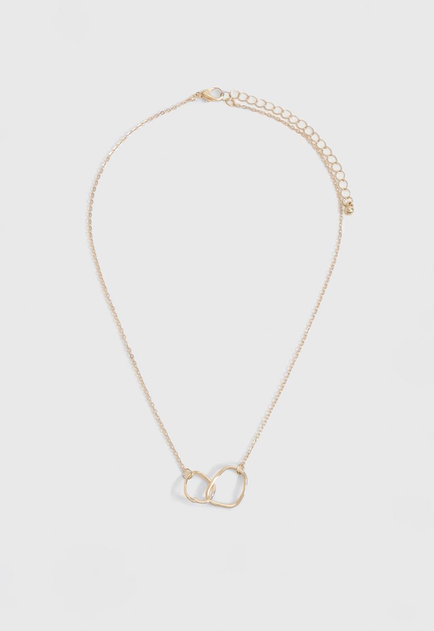 boohoo - Interlocking Pendant Chain Necklace - gold
