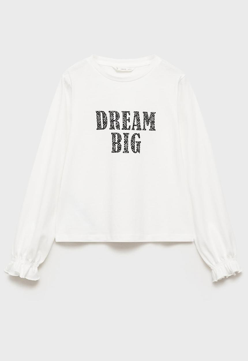 MANGO - T-shirt bonjour - natural