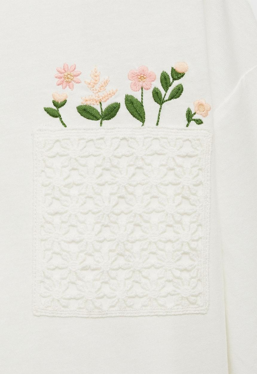 MANGO - T-shirt bouquet - natural