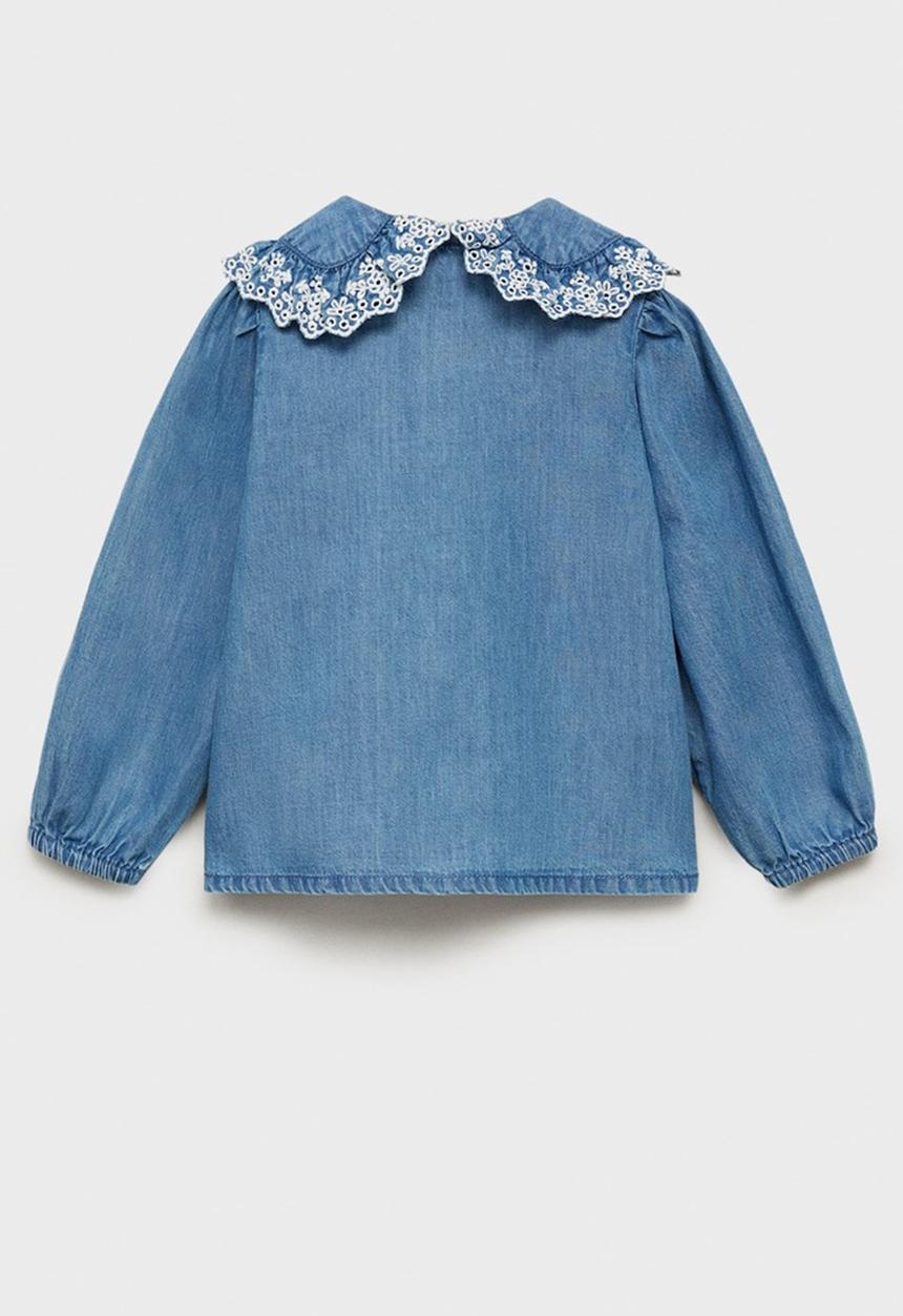 MANGO - Blouse marsella - open blue