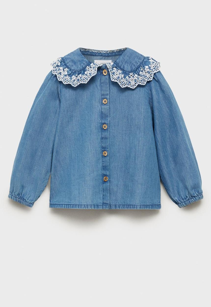 MANGO - Blouse marsella - open blue