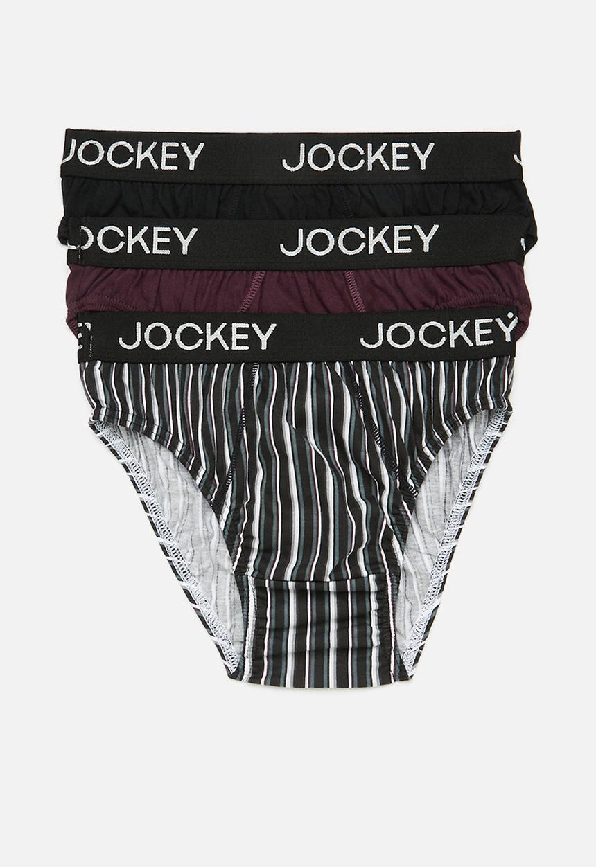 Jockey - 3 Pack fancy boys jockey brief - deep sangria