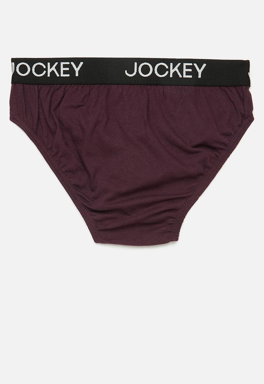 Jockey - 3 Pack fancy boys jockey brief - deep sangria