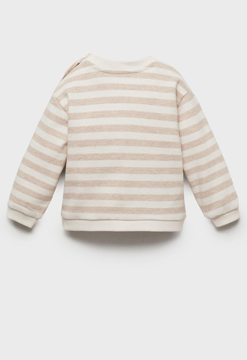 MANGO - Sweatshirt croisant - light beige