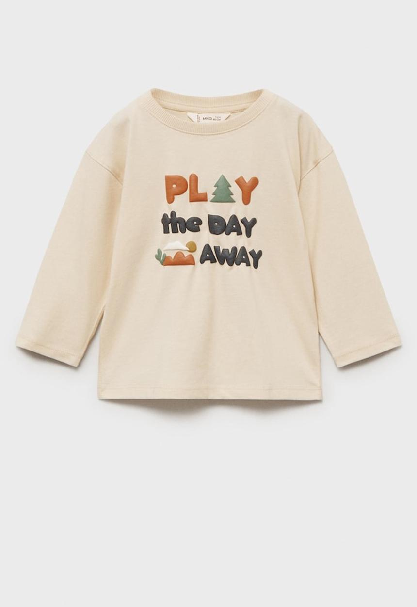 MANGO - T-shirt away - light beige