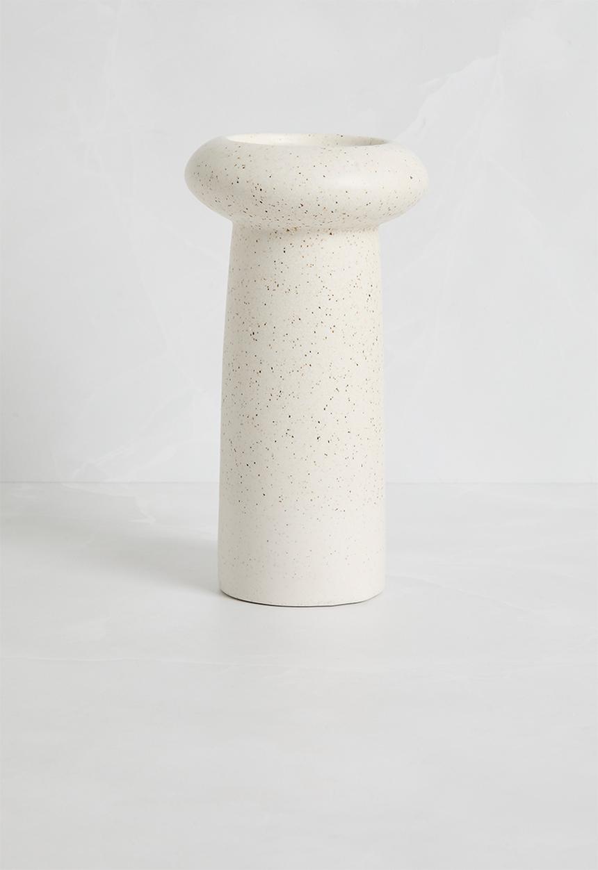 Sixth Floor - Sandstone Candle Holder - Ivory