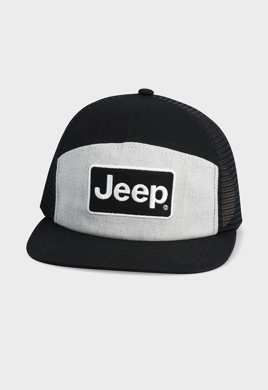JEEP - 7 Panel Flat Peak Cap - Black