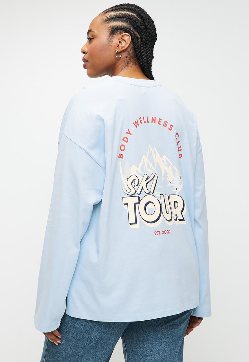 Cotton On - Plus Long Sleeve Graphic Crew - Windsurfer/Ski Tour