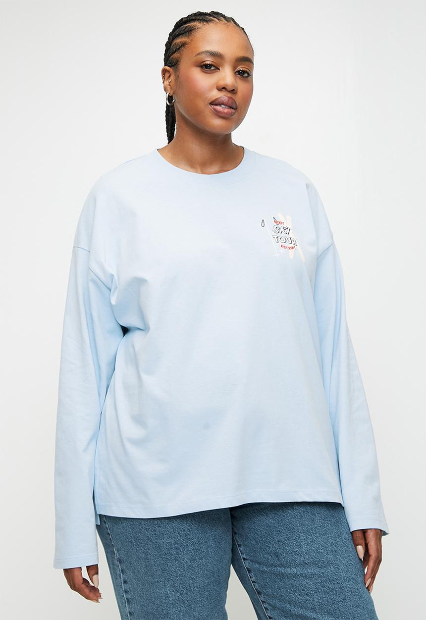 Cotton On - Plus Long Sleeve Graphic Crew - Windsurfer/Ski Tour