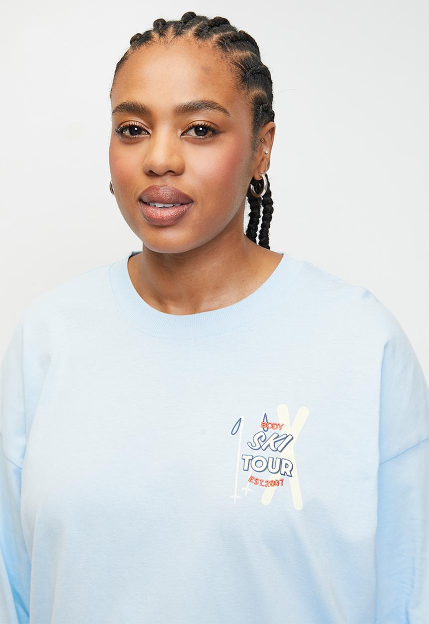 Cotton On - Plus Long Sleeve Graphic Crew - Windsurfer/Ski Tour