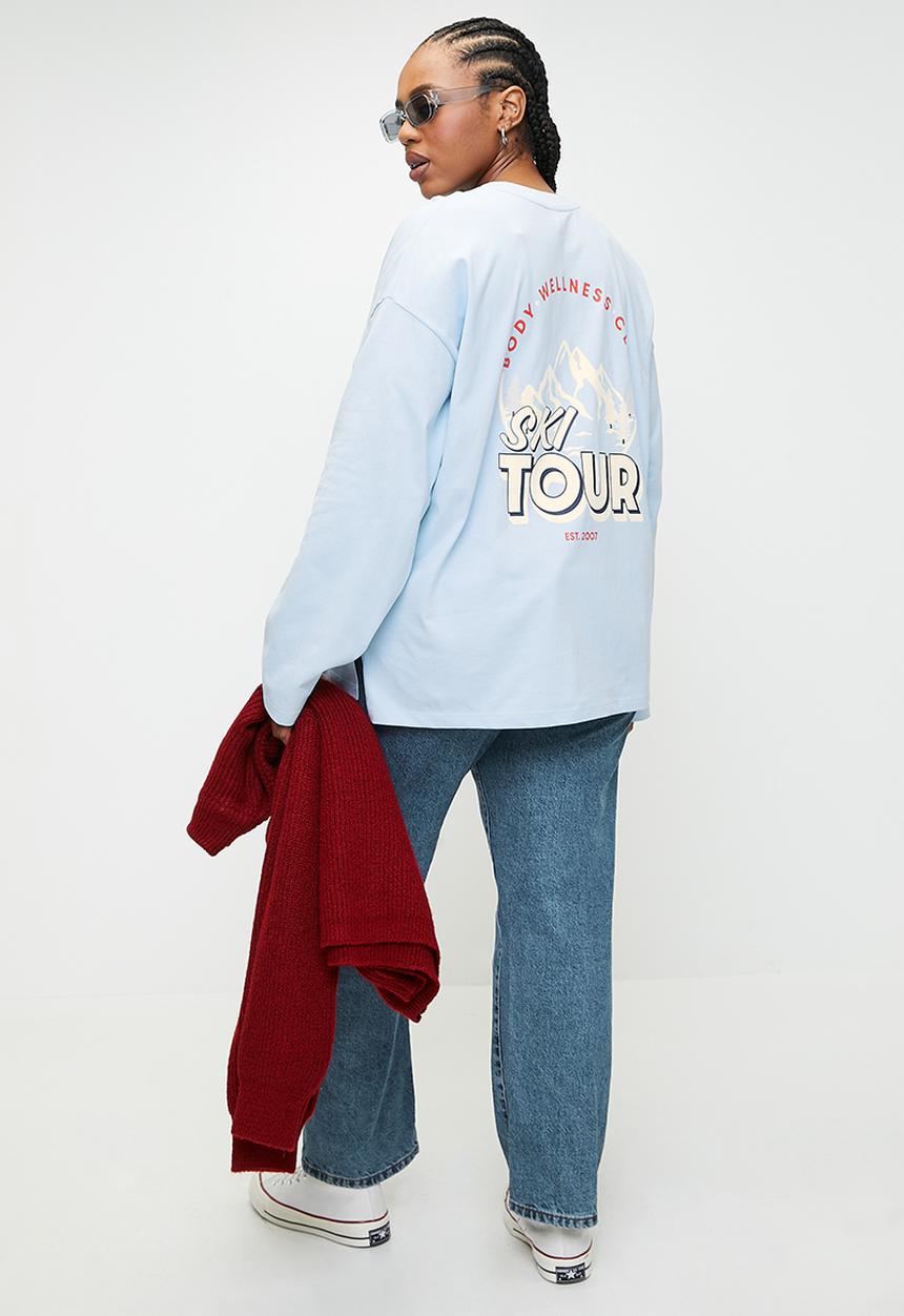Cotton On - Plus Long Sleeve Graphic Crew - Windsurfer/Ski Tour