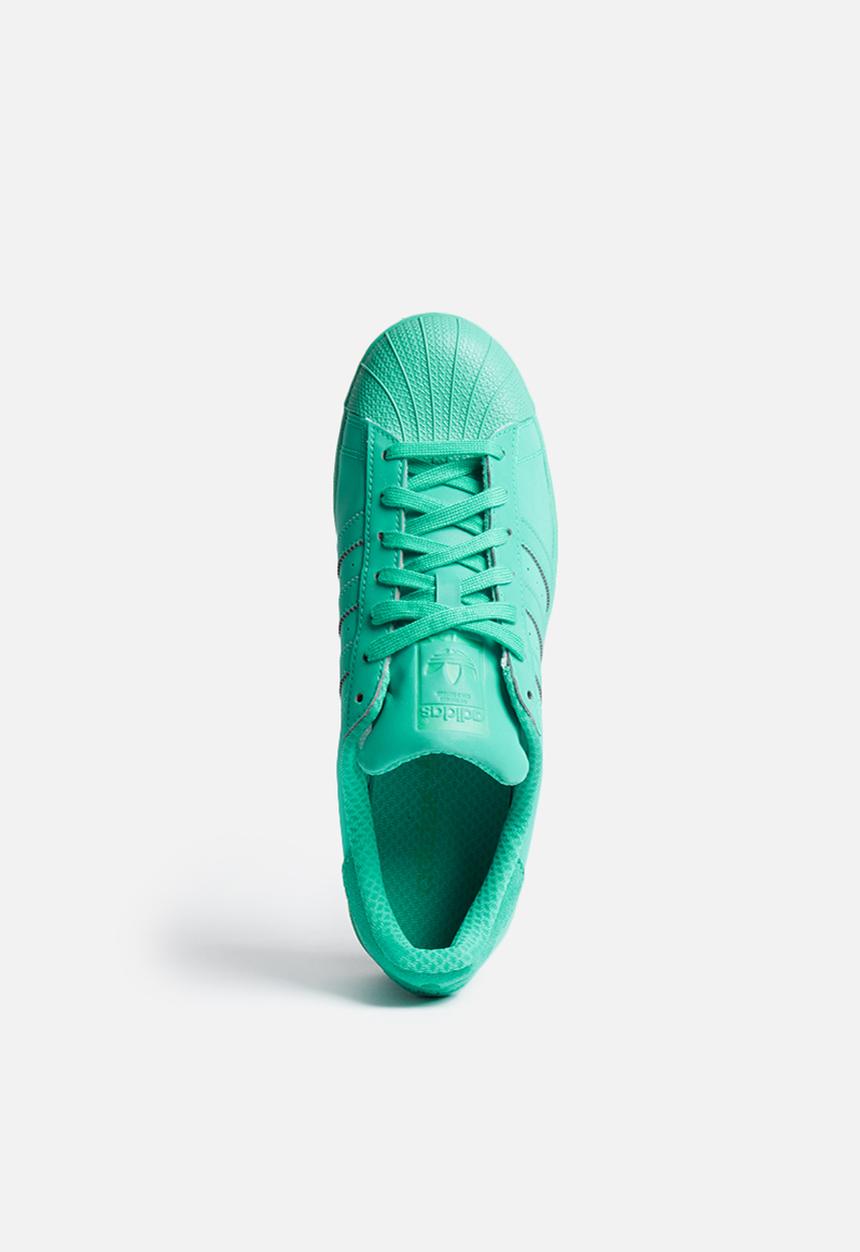 Adidas Superstar Adicolor Shoes Mens 5.5 Womens 6.5 Shock Mint Sneakers S80331 adidas Superstar Adicolor Reflective Shock Mint for Sale  main image 4