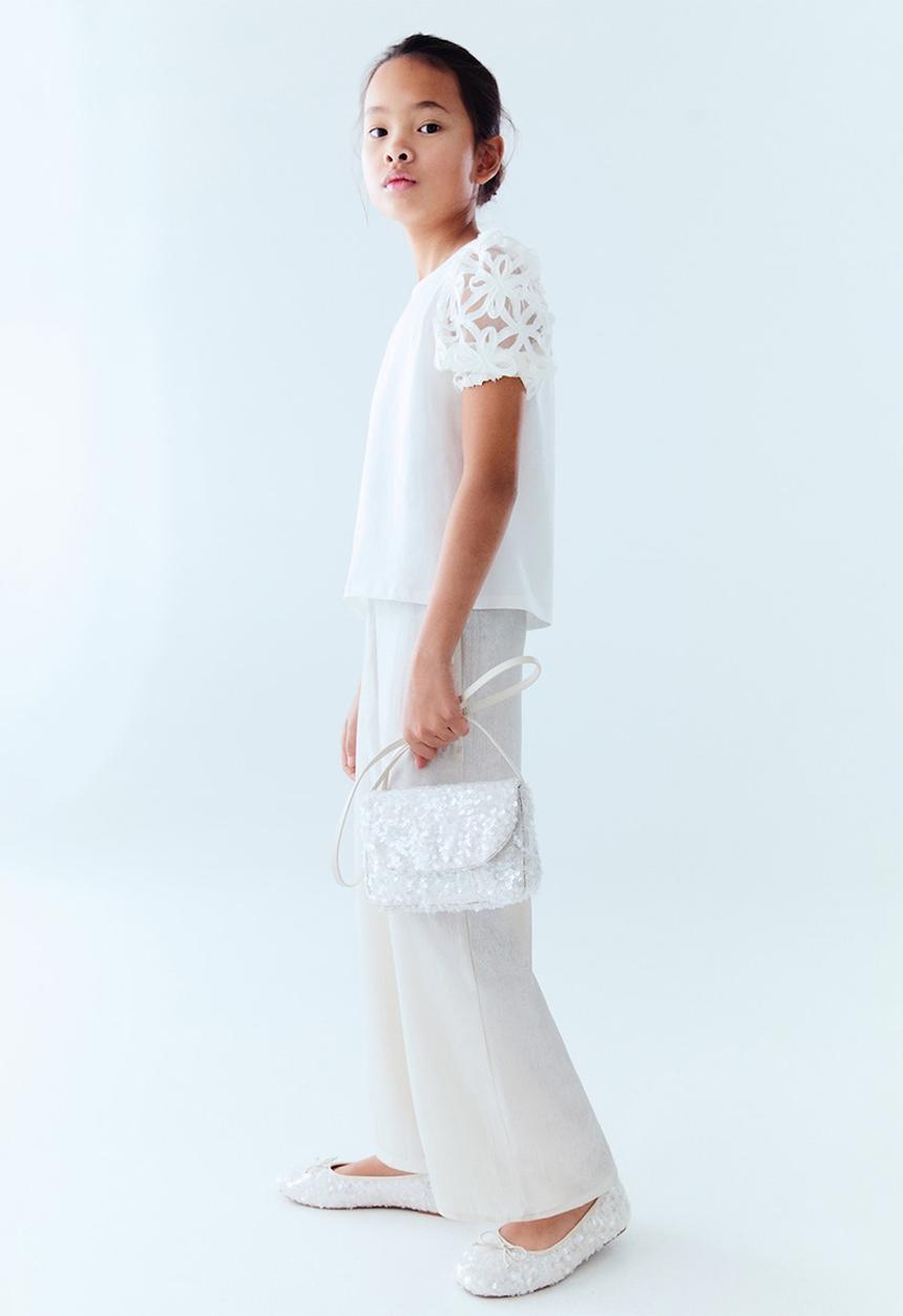 MANGO - Mini bag florie - natural