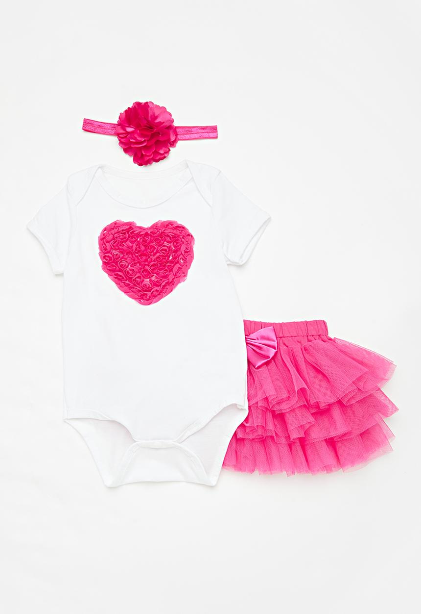 Pop Candy - 3 Piece set-pink & white