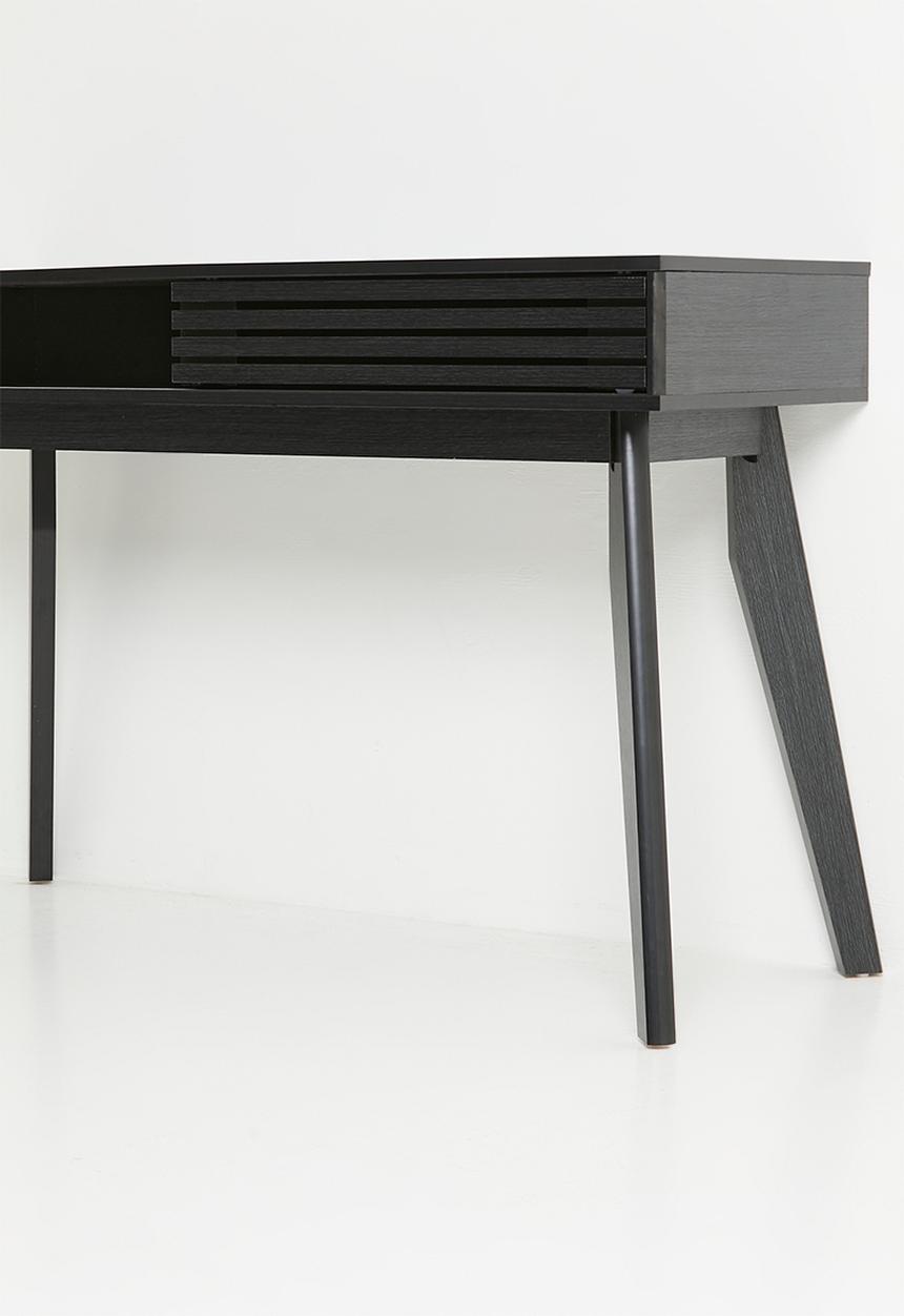Sixth Floor - Slatted Desk -Black
